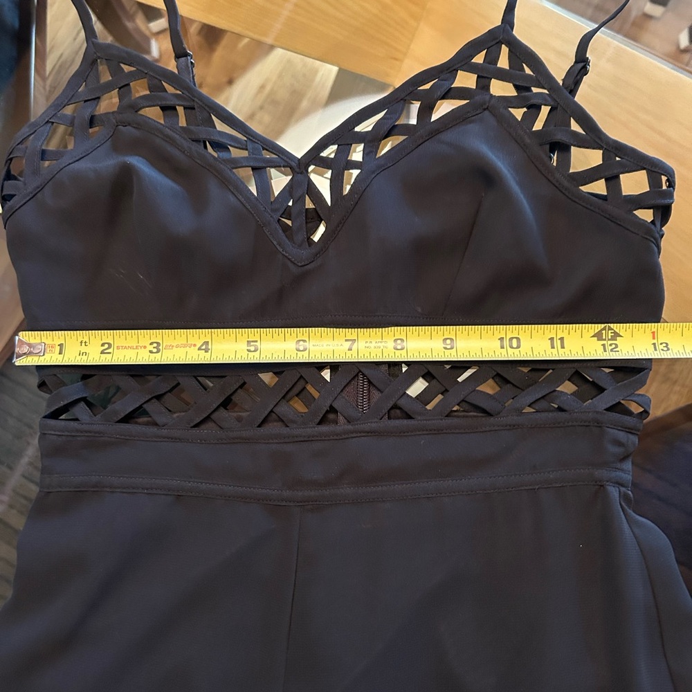 BeBe Jumpsuit with Sheer wide Legs - Picture 6 of 8